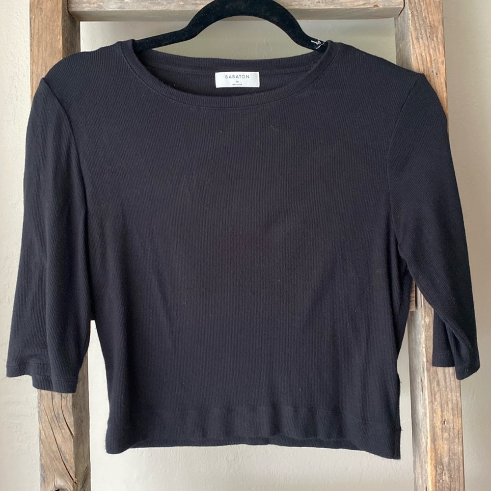 Babaton Cropped Short Sleeve Top
